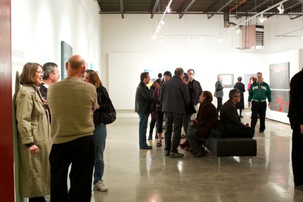 people large art gallery show gathering