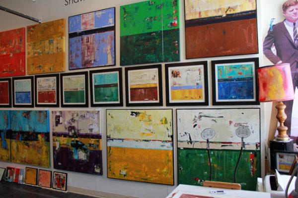 art studio wall salon style