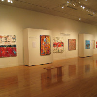 contemporary abstract art gallery exhibit acrylic oil encaustic