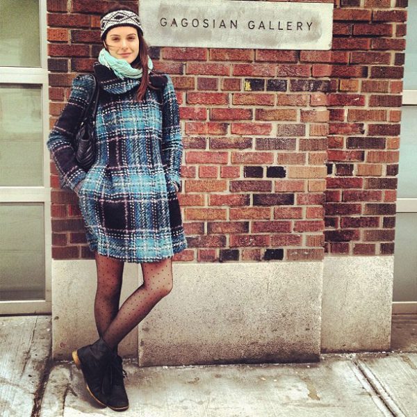 attractive gallery girl gagosian exterior sign