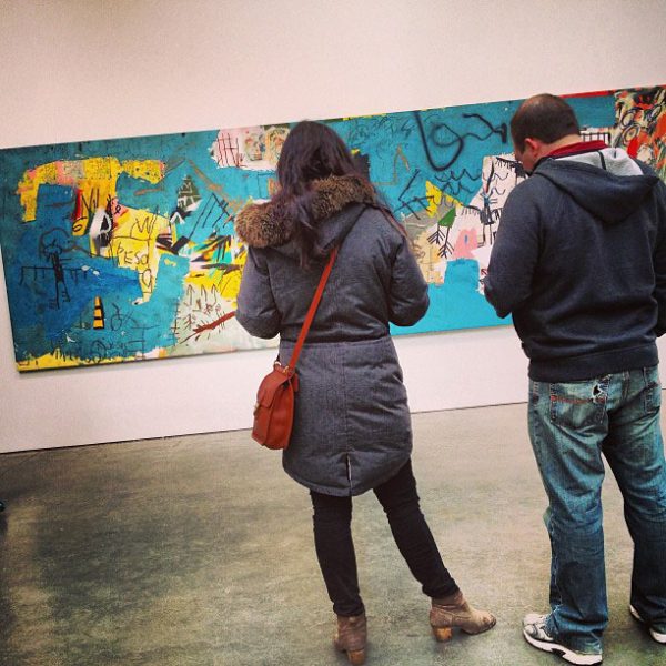 basquiat nyc 2013 gagosian interior blue painting