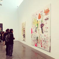 kids art students basquiat show gagosian
