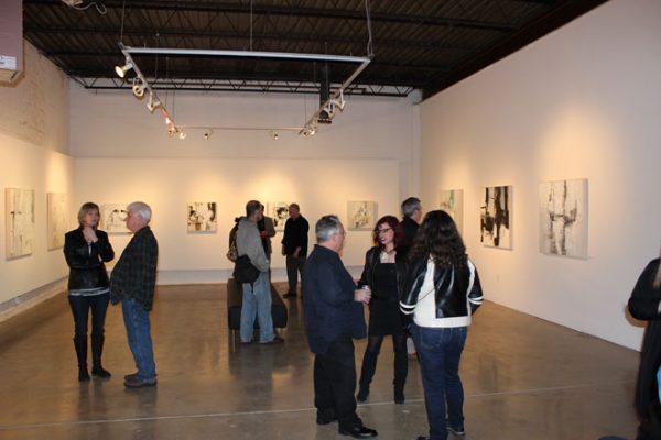 people art gallery reception contemporary paintings