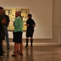 crowd people art gallery exhibition