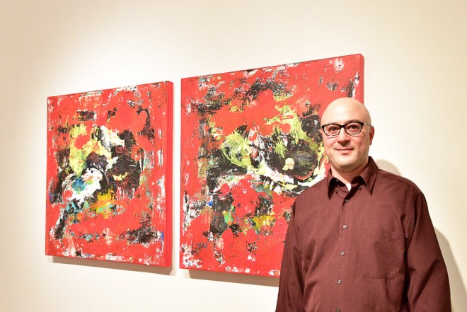Artist Shawn McNulty Bison Red Painting