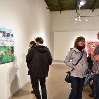Green Blue Abstract Painting McNulty Art Show