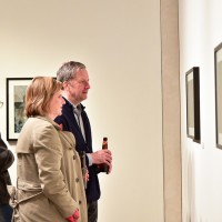 People Looking Art Gallery Exhibit