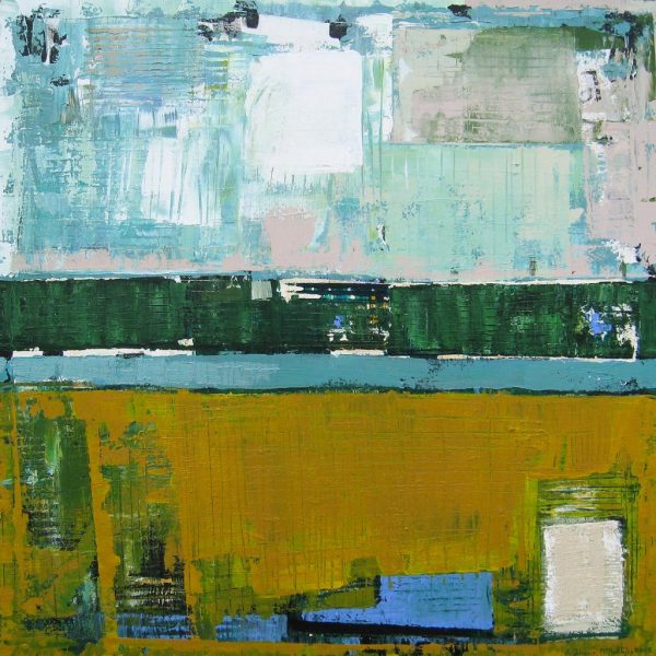 Emerald Green Modern Landscape Art