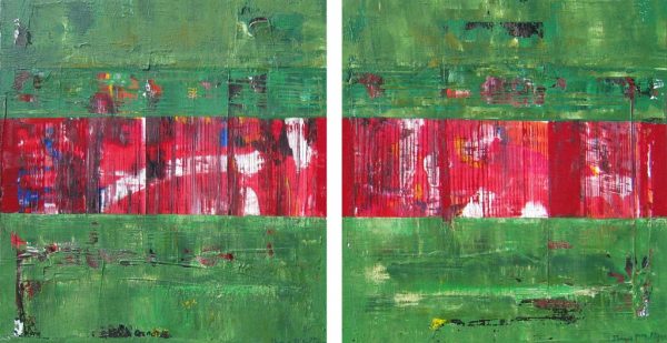 Wheeler Green Red Abstract Complementary Colors