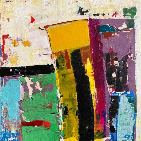 Tempest Silver Abstract Art Painting