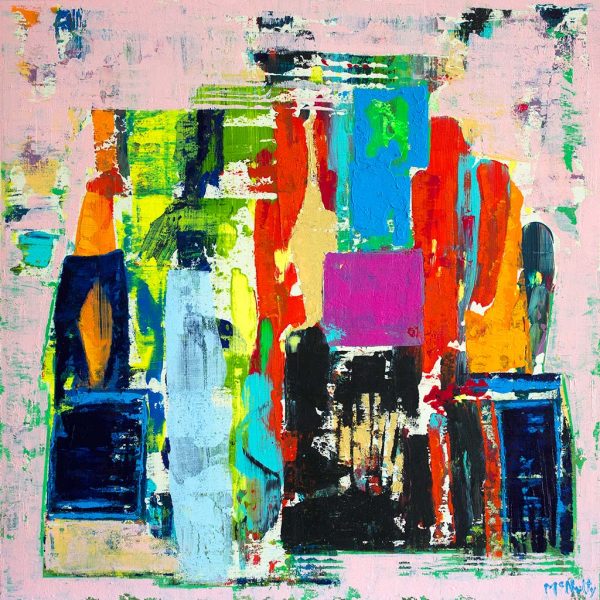 Celluloid Pink Abstract Painting